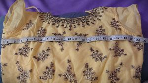 Elegant Yellow Embroidered Dress