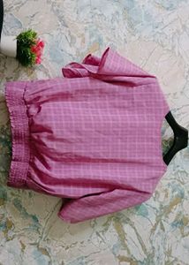 Pink Checkered Top