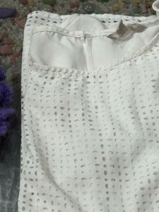 White Eyelet Tank