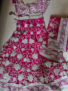 Pink Embroidered Lehenga Choli