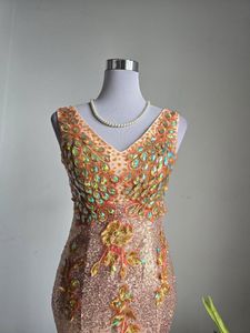 Beaded Mermaid Cocktail Gown