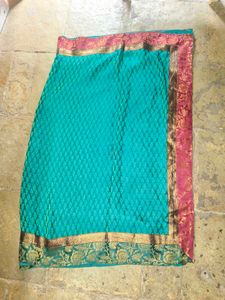 Elegant Teal Saree