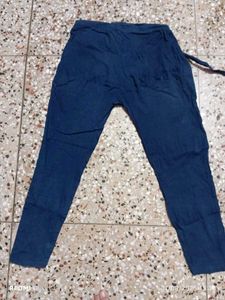 Navy Blue Pants With Dupatta