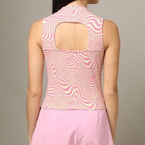 Hot Pink High-Neck Top