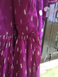 Purple Bandhani Salwar Suit