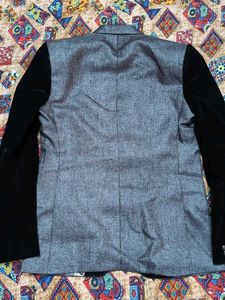 Two-Tone Velvet Blazer