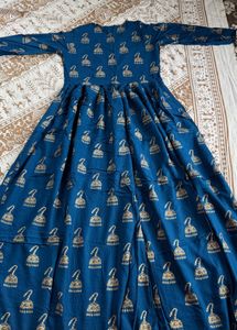Blue Printed Dress