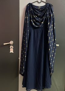 Elegant Navy Blue Ethnic Gown