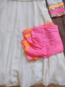 Elegant White Anarkali Suit