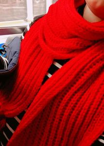 Mikasa scarf red Knit Muffler