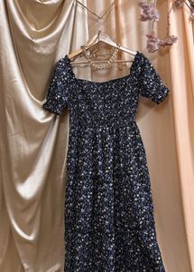 Floral Smocked Midi Dress
