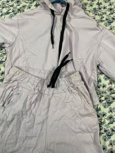 Lavender Cropped Hoodie