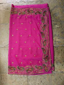 Pink Embroidered Sari