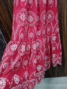 Red Floral Off-Shoulder Dress