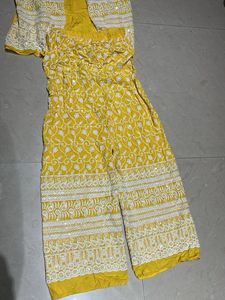 Yellow Embroidered Kurta Set