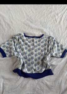 Floral Blue Top