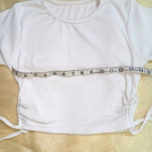 White Fitted Crop Top