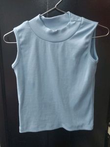 Pretty Sky-blue Tank Top