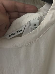 Women Plain White Formal Top