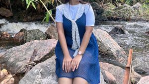 Cute Polka Dot Blue Dress