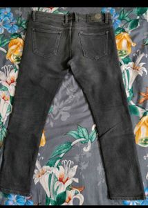 Gray Wash Denim Jeans