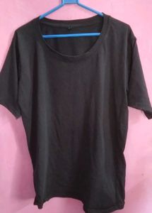 Almost New Black Cotton T-Shirt | Washed &amp; Ironed