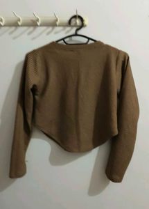 Brown Cropped Sweater