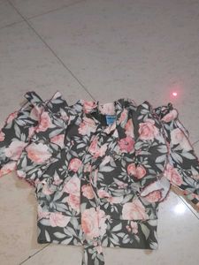 Floral Top &amp; Pink Skirt Set