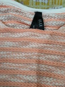 Peach Crochet Detail Tank Top