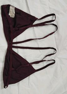 Burgundy Velvet Bralette