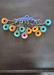 Brand NEW Donut 🍩 Shaped Keyring 11 PC  | Gift