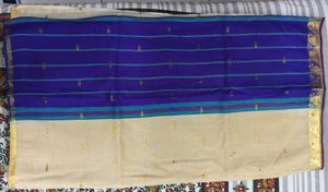 Elegant purple & cream Saree