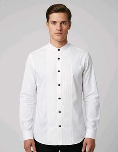 BlackBerry White Patterned Casual Shirt