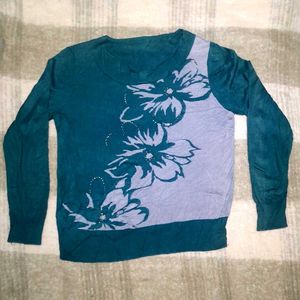 Floral Print Teal Top [C3]