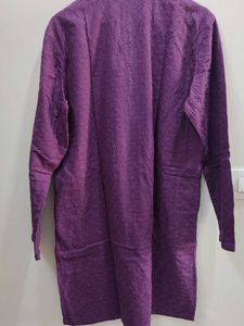 Men&#39;s Purple Chikankari Kurta