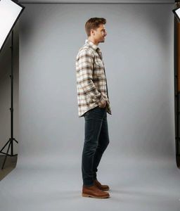 SWANKIS casual checked mens shirt