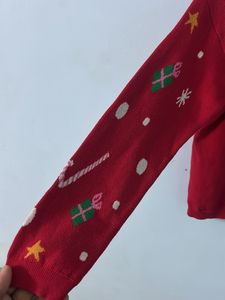 H&amp;M Unisex Kids Christmas Print Sweater 8-10yr