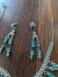 Blue And Silver jewellery Set