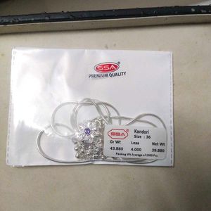 Pure Silver Kamarband Kandori – 36 Inch Adjustable