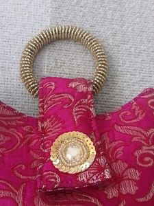 Brand New Pink Brocade Mini Bag