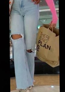 SALE❤️‍🔥-H&amp;M ripped wide leg jeans💗