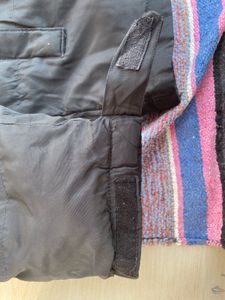 black oversized puffer jacket