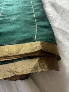 Raw mangoElegant Green chanderi Silk Saree