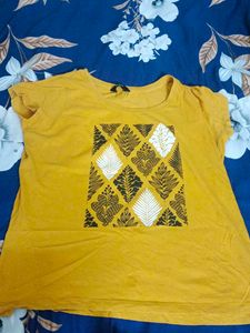 Yellow Printed T-Shirt