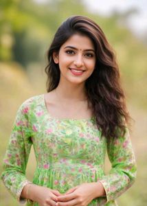Green Tropical Print Dress