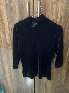 Elegant Black Velvet Top