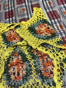 Crochet Floral Granny Square Top