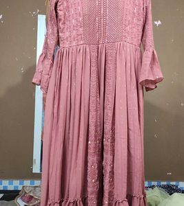 A Line Beautiful Gown Sequence Nd Thread Work 🥰