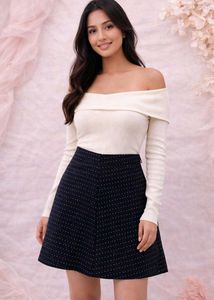 Chic Polka Dot Mini Skirt