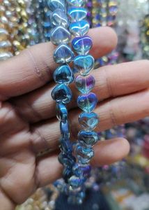 10 Heart Shape Crystal String
